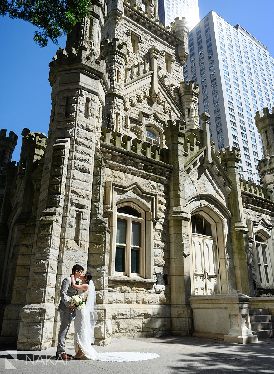 water tower wedding photos bride and groom kiss