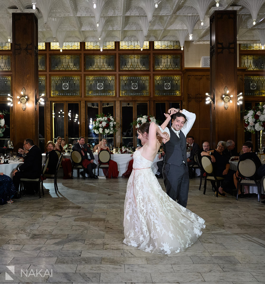 chicago athletic association wedding photo first dance