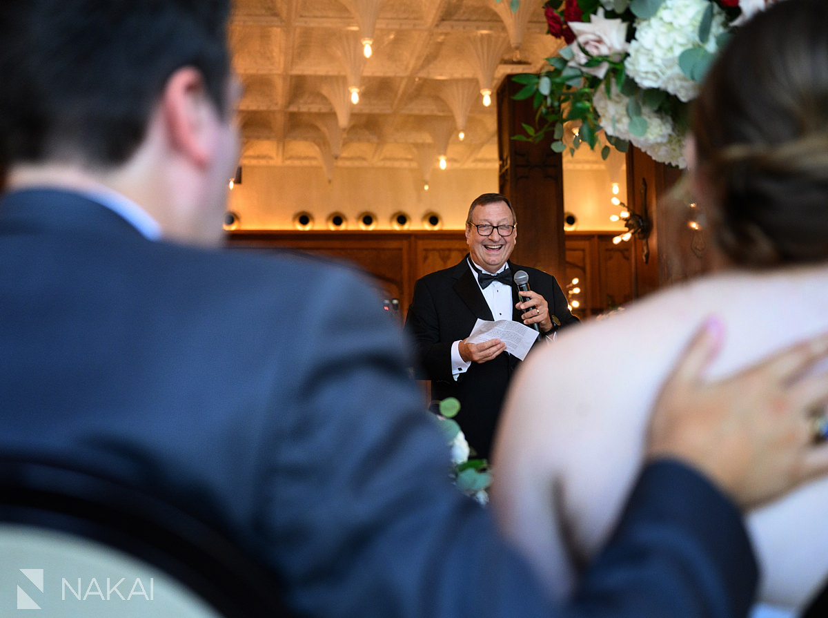 chicago athletic association wedding reception photo toasts