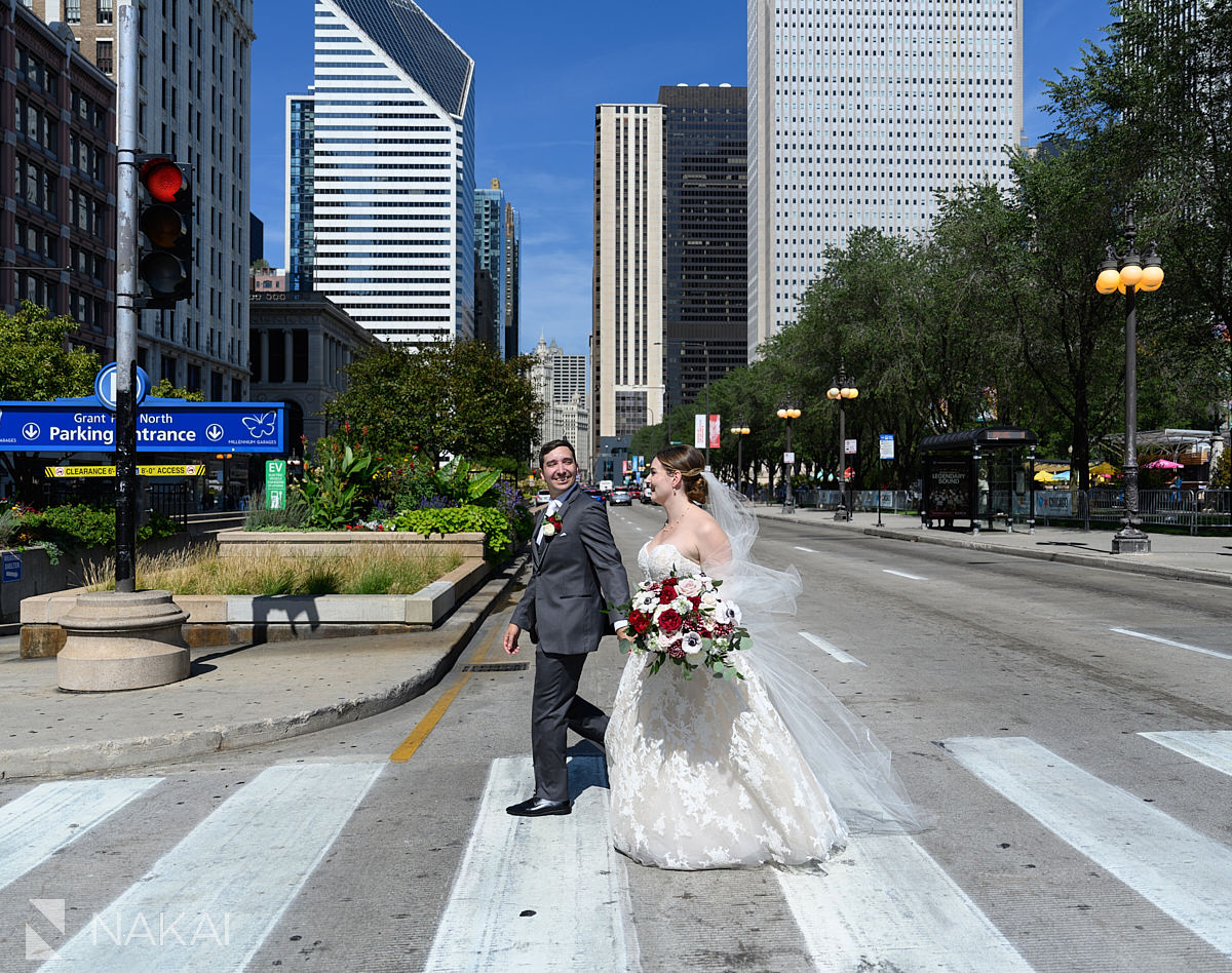 michigan avenue wedding pictures