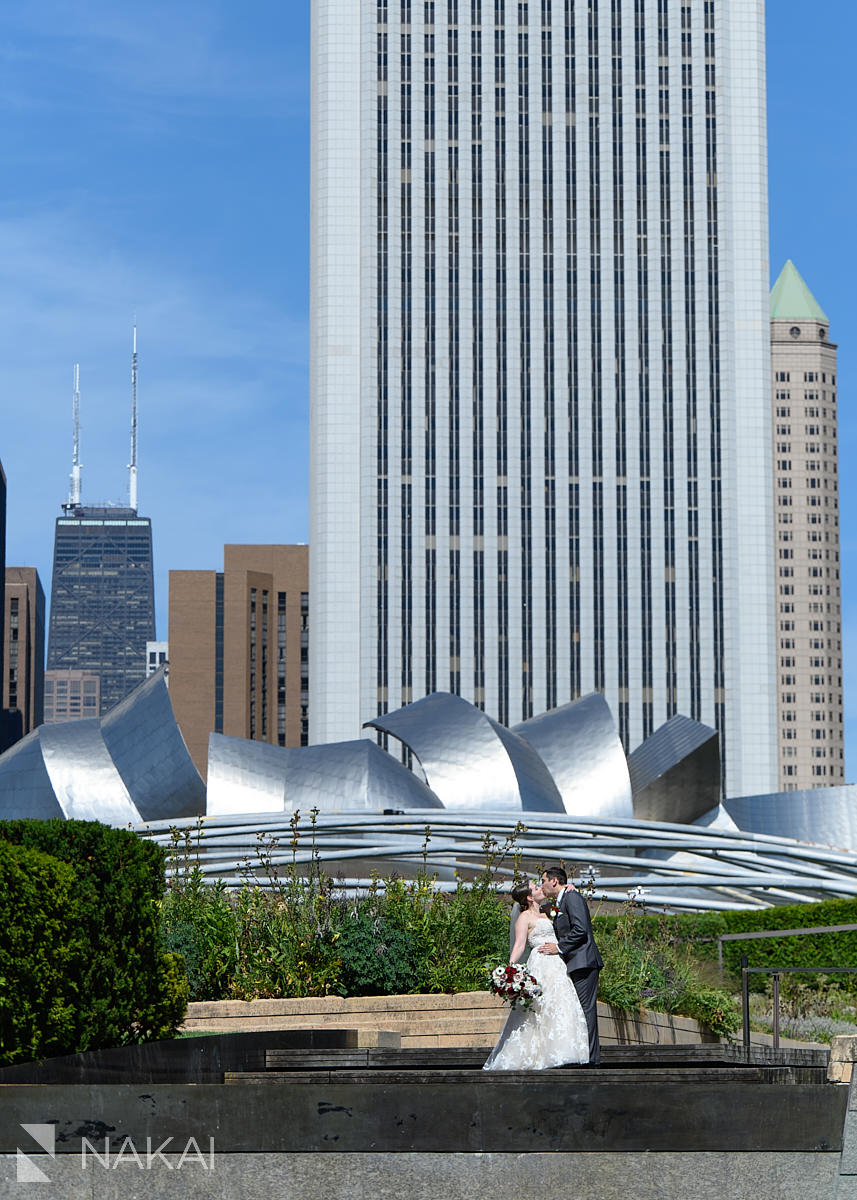 millennium park wedding pictures bridal party