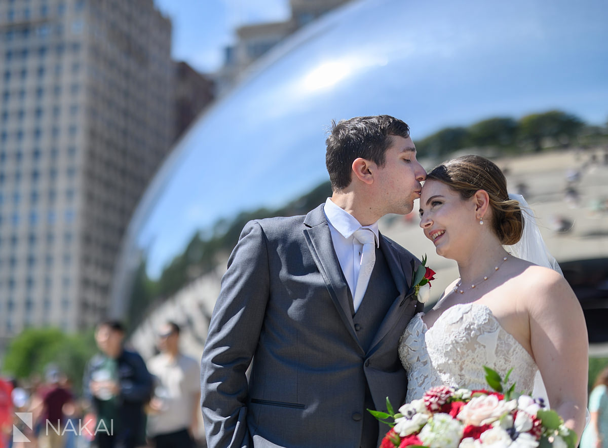 the bean wedding photo millennium park wedding party