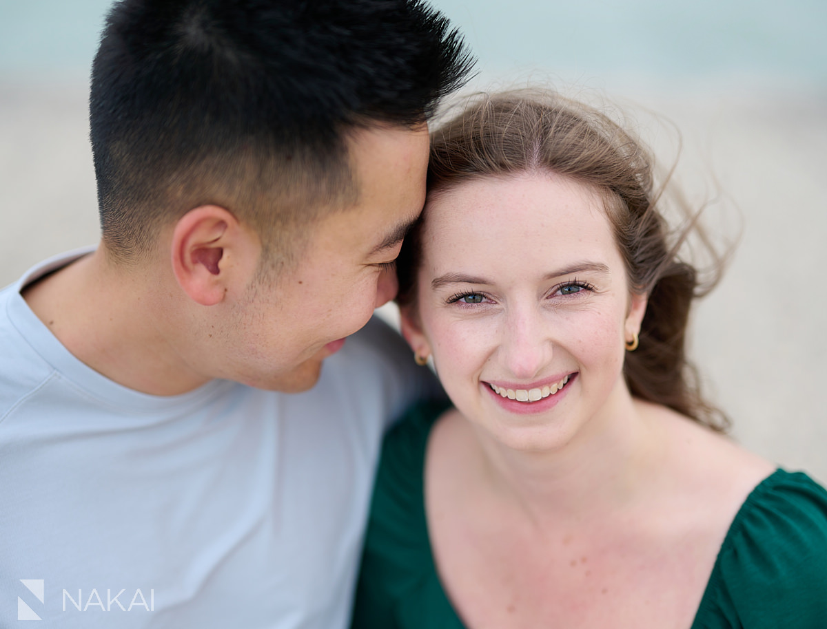 north avenue beach engagement picture skyline