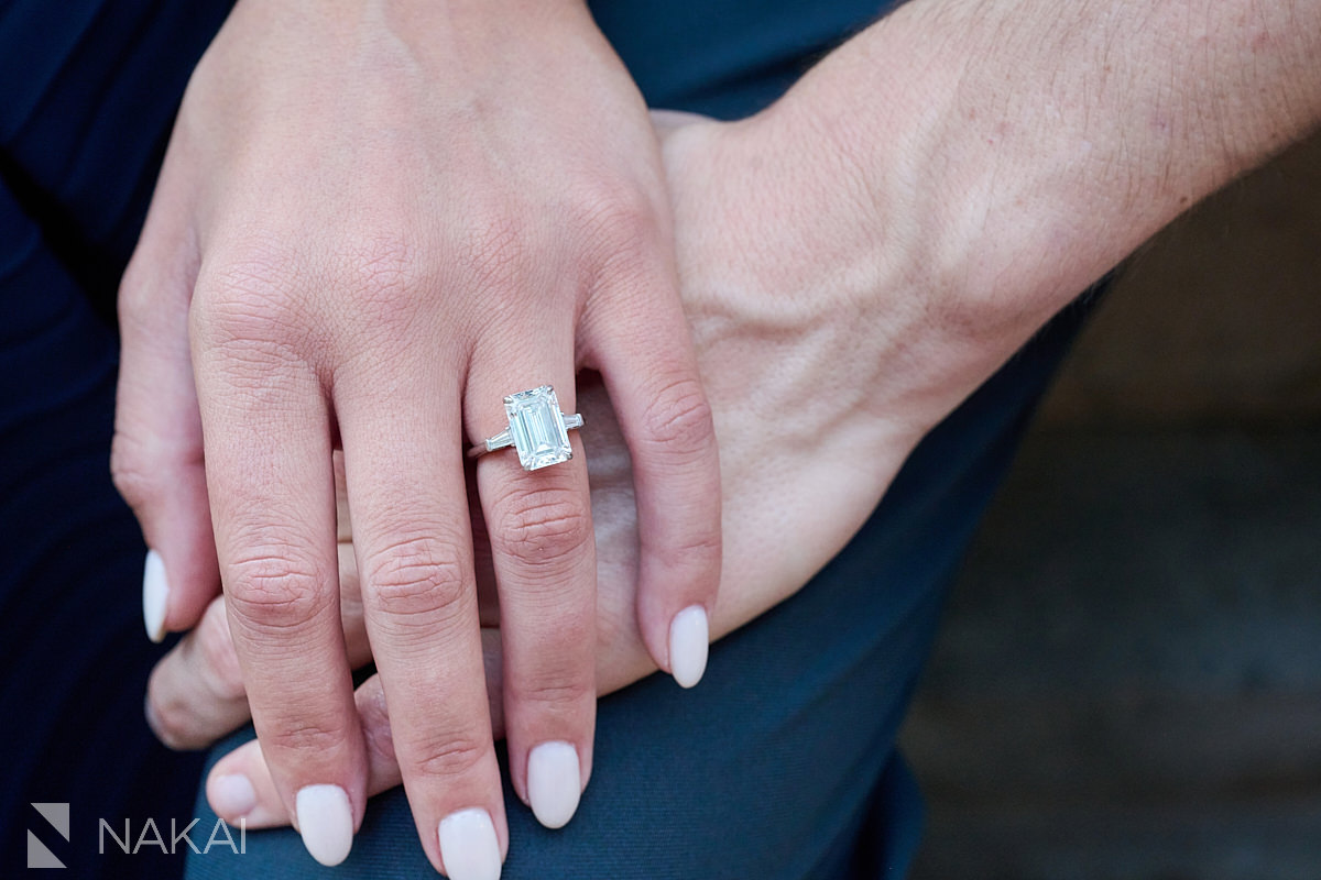 engagement photos chicago riverwalk rings detail