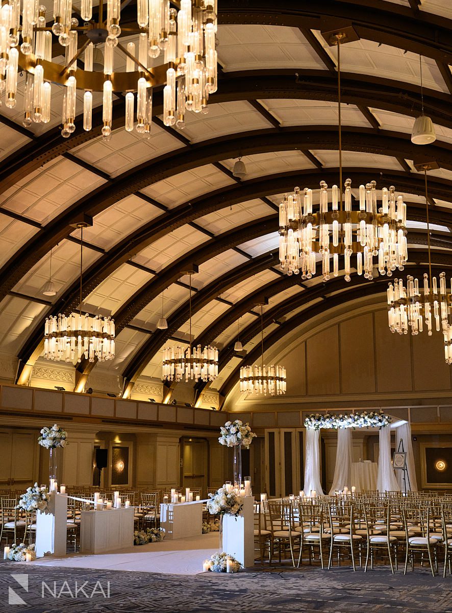 JW marriott chicago wedding ceremony details pictures burnham ballroom