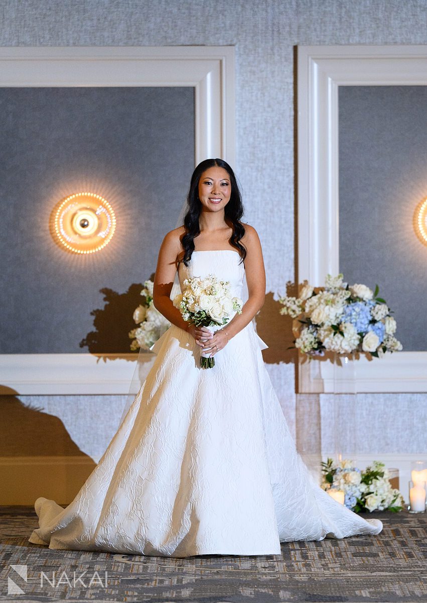 bride JW marriott chicago wedding ceremony processional photos