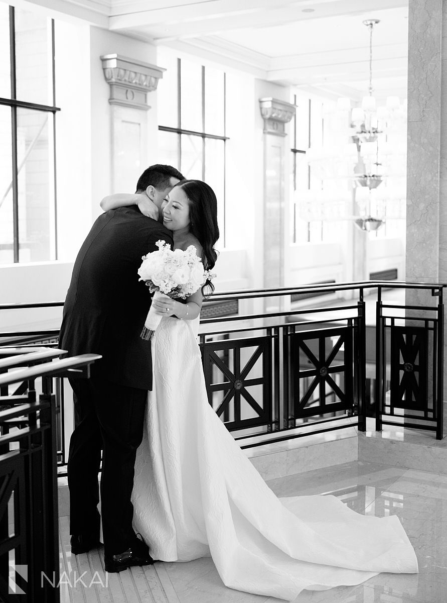 for JW Marriott Chicago wedding on staircase