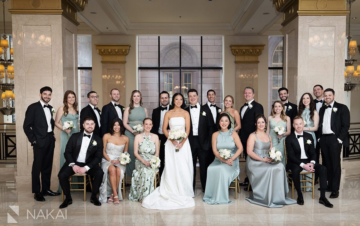 JW marriott chicago wedding pictures of bridal party 