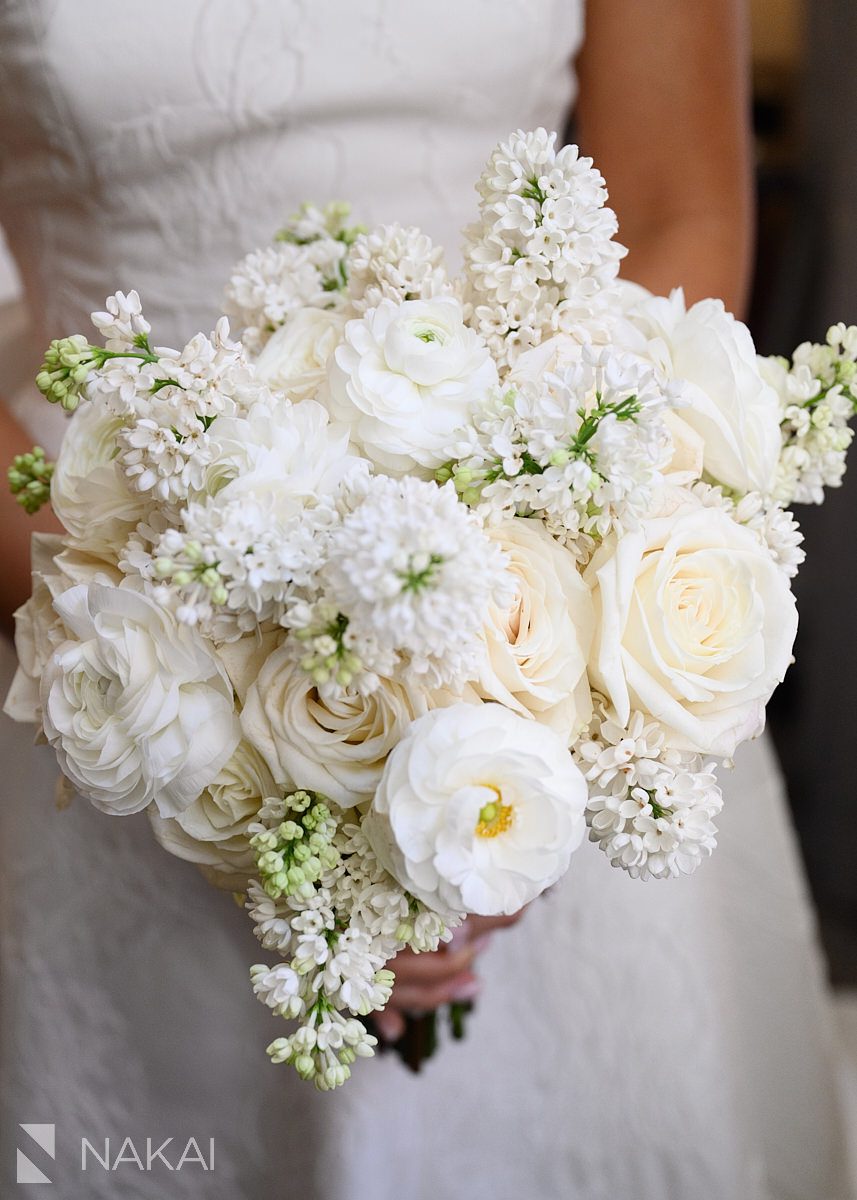 all white bouquet at JW Marriott Chicago