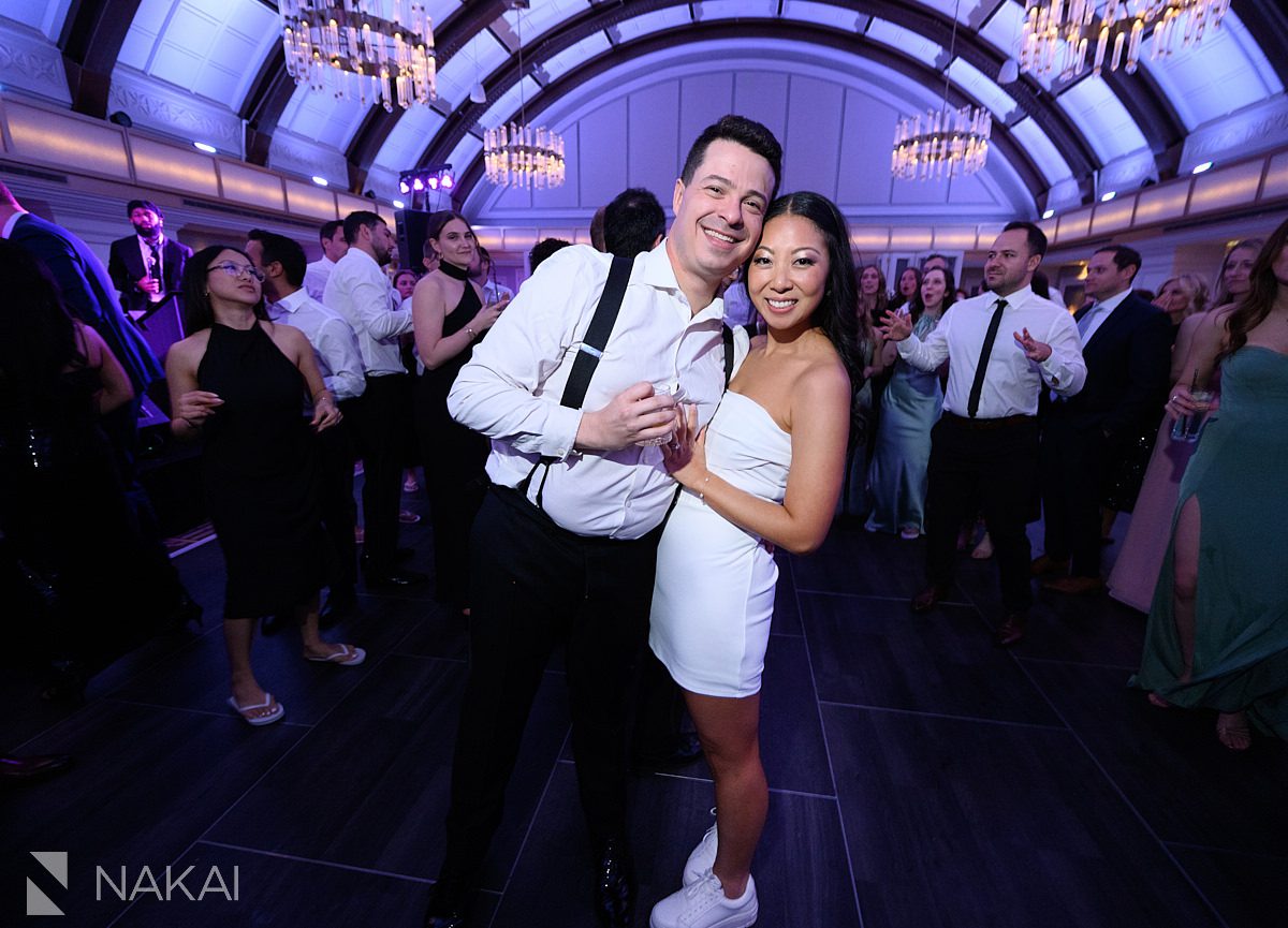 bride changed her dress for reception at JW marriott chicago wedding