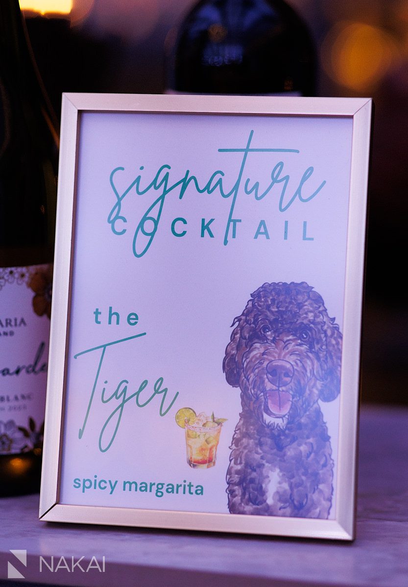 cocktail sign JW marriott chicago wedding photos