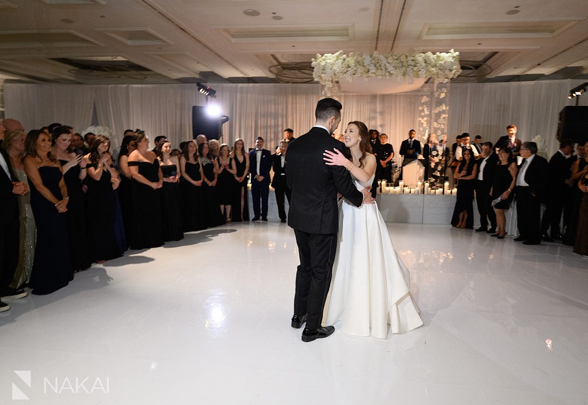first dance Four Seasons Hotel Chicago wedding reception photo 