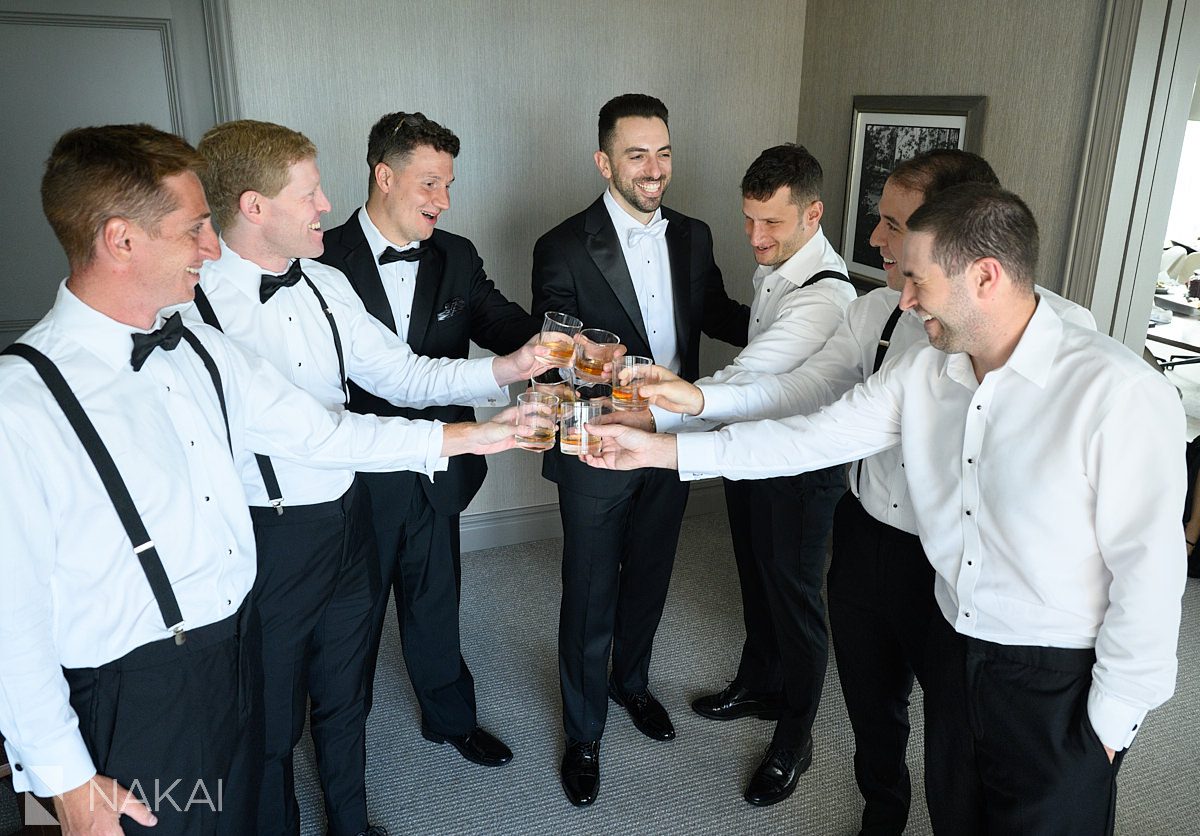 groom toast Four Seasons Hotel Chicago Wedding photo 