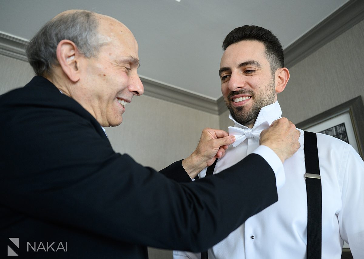 groom getting ready Four Seasons Hotel Chicago Wedding photo 