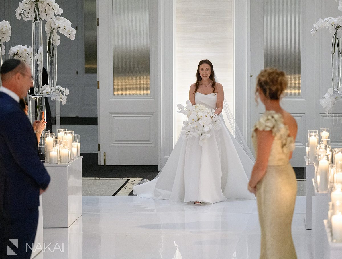 ceremony processional four seasons hotel chicago wedding photo