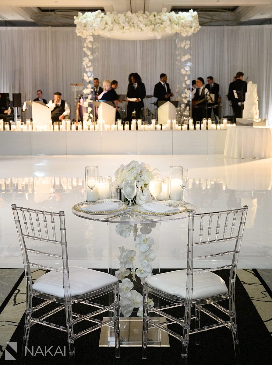 reception Four Seasons Hotel Chicago wedding photo sweetheart table