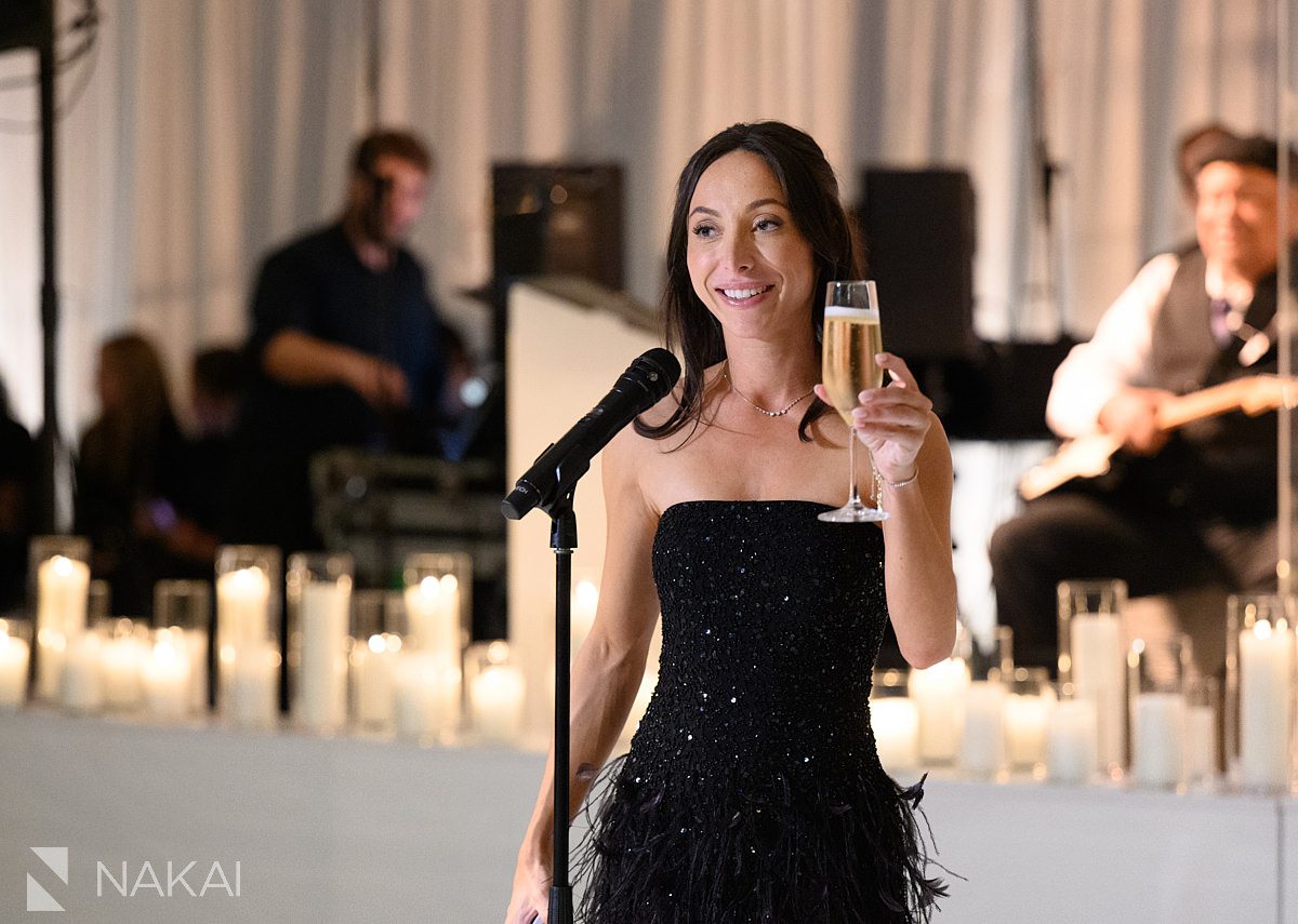 toasts Four Seasons Hotel Chicago wedding reception photo