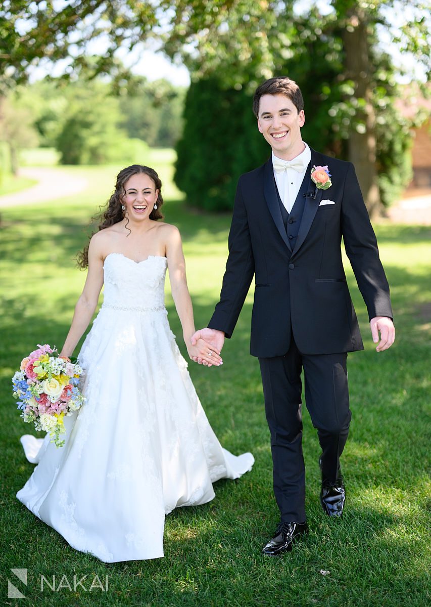 Ravinia Green Country Club Wedding IL golf course bride and groom