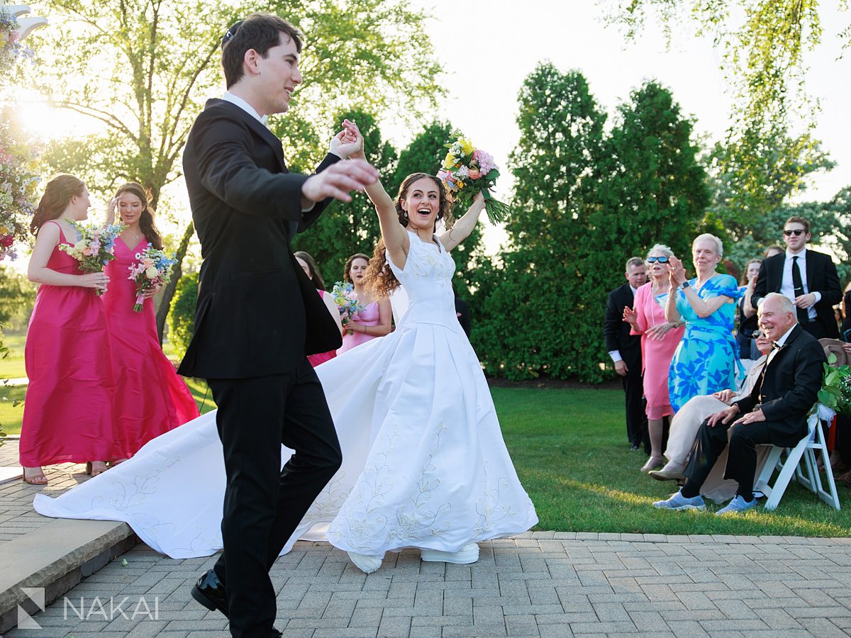 Ravinia Green Country Club Wedding recessional cheer