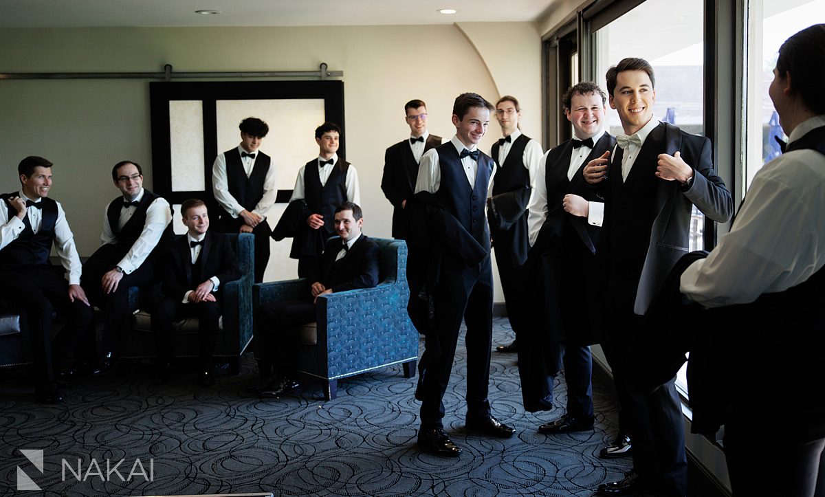 guys Ravinia Green Country Club Wedding getting ready