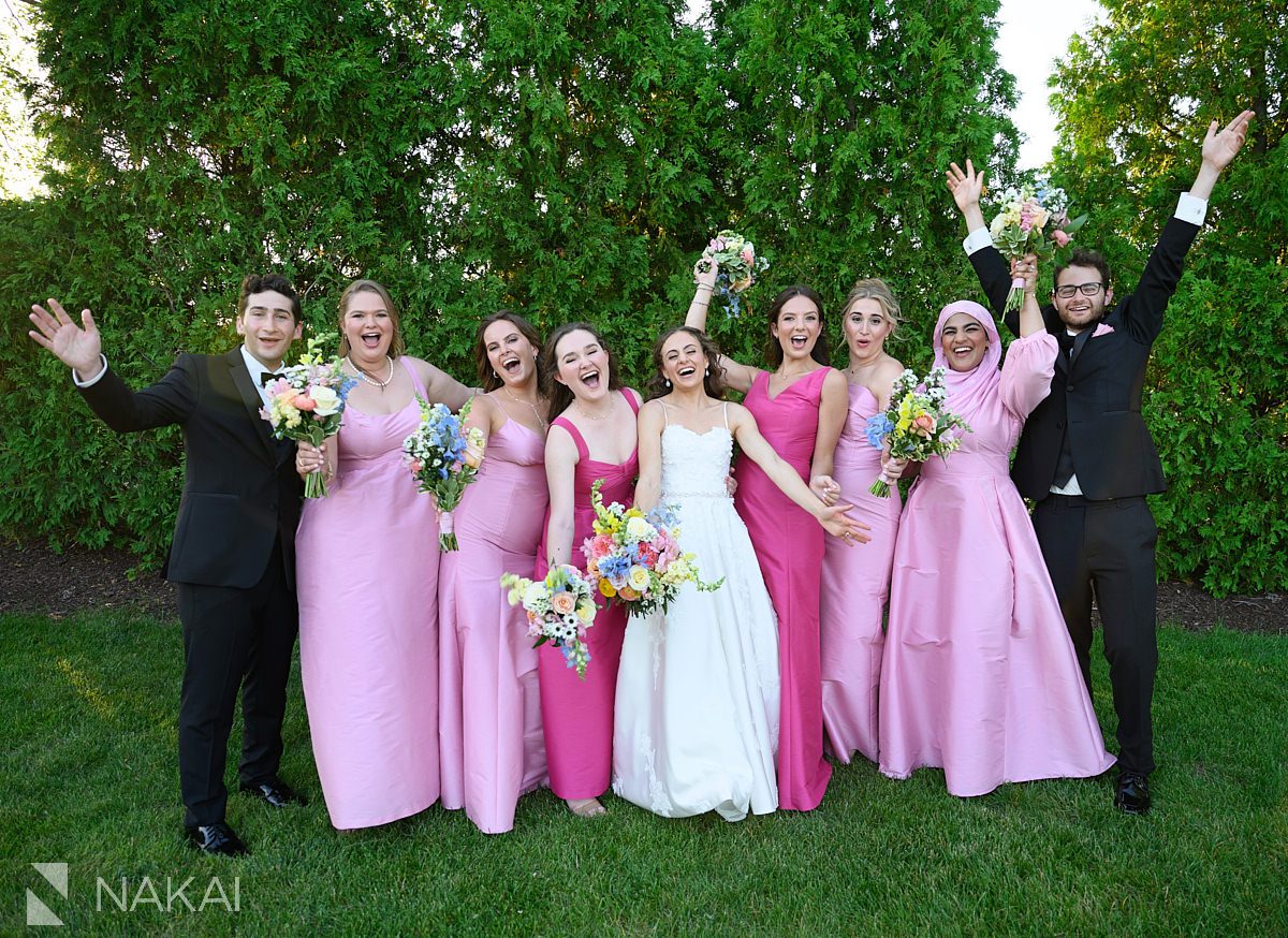 outdoor Ravinia Green Country Club Wedding bridesmaids 