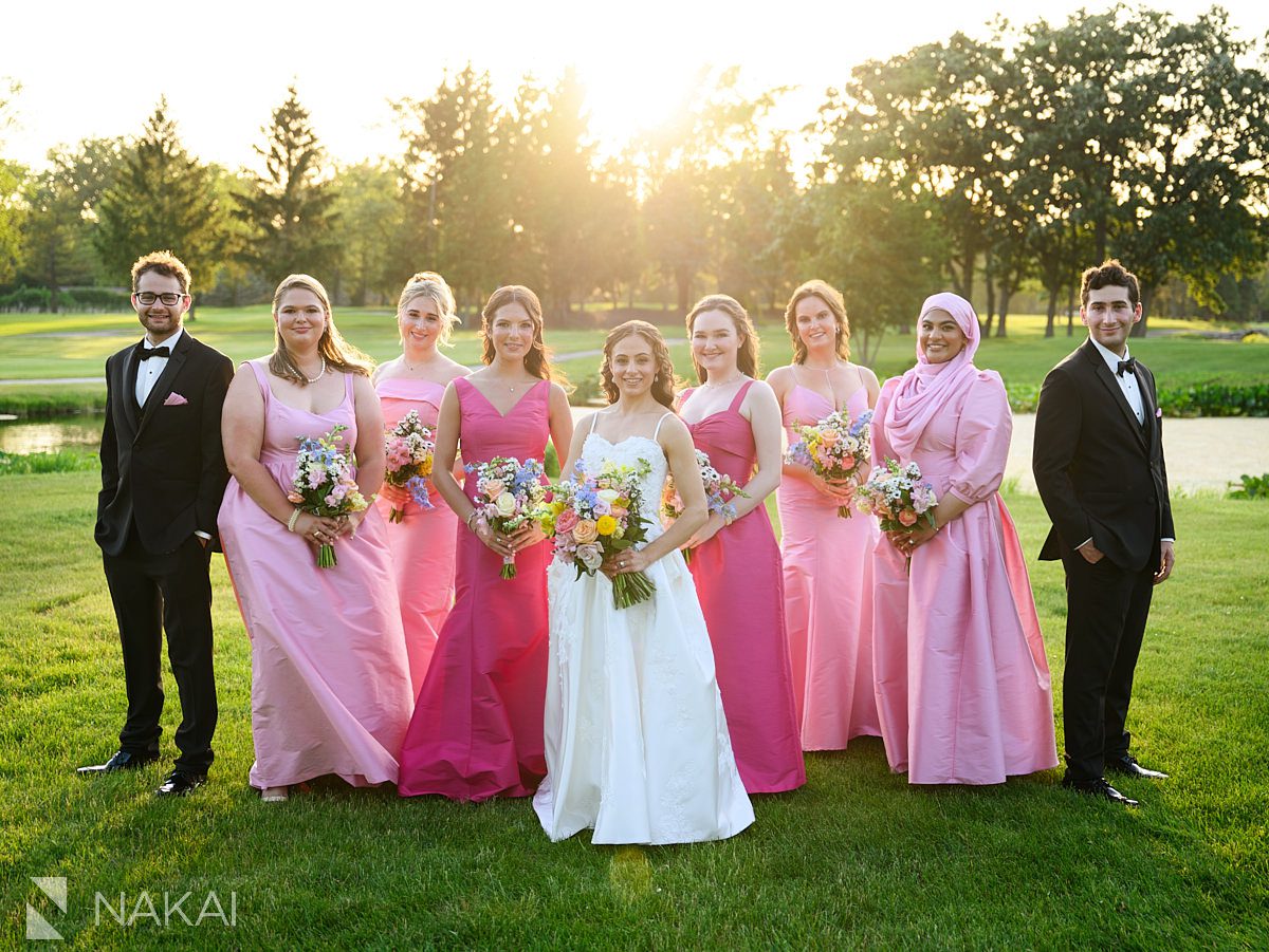 sunset Ravinia Green Country Club Wedding bridesmaids 
