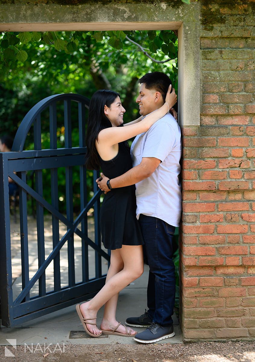 by gate in english walled garden for Chicago botanic gardens proposal photos