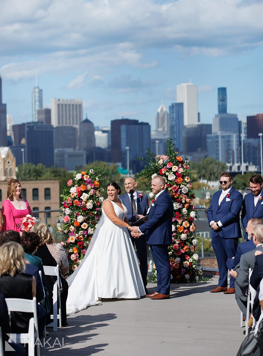 lacuna lofts wedding photos ceremony of rootop