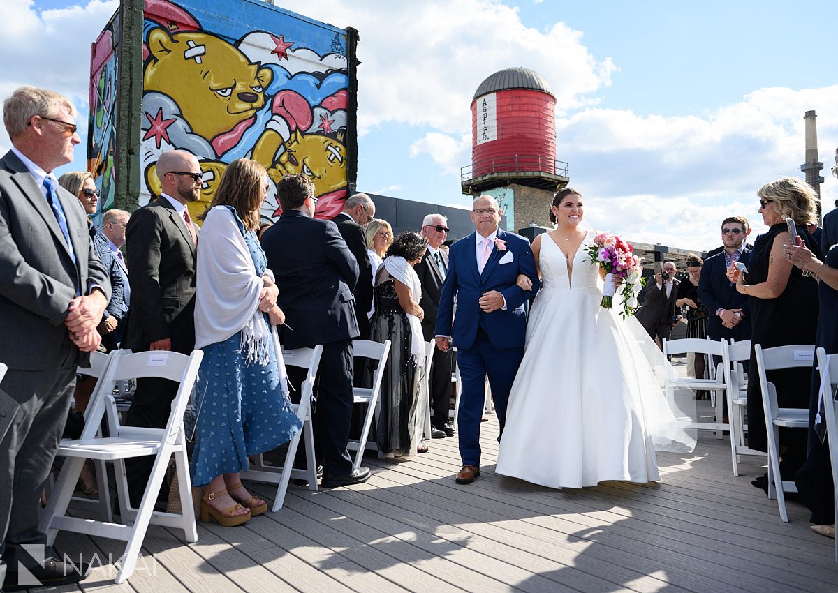 lacuna lofts wedding processional bride