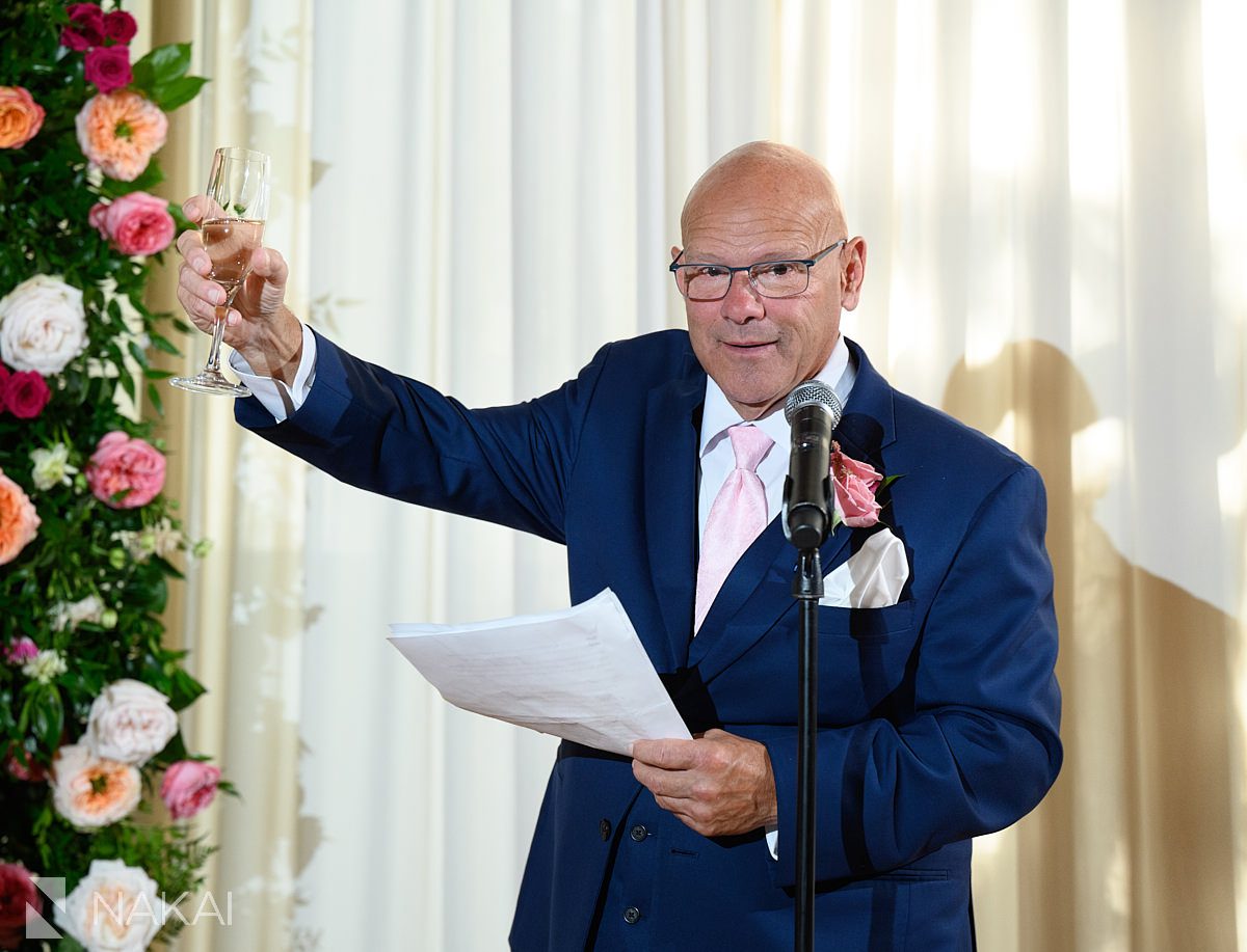lacuna lofts wedding reception toasts father of bride