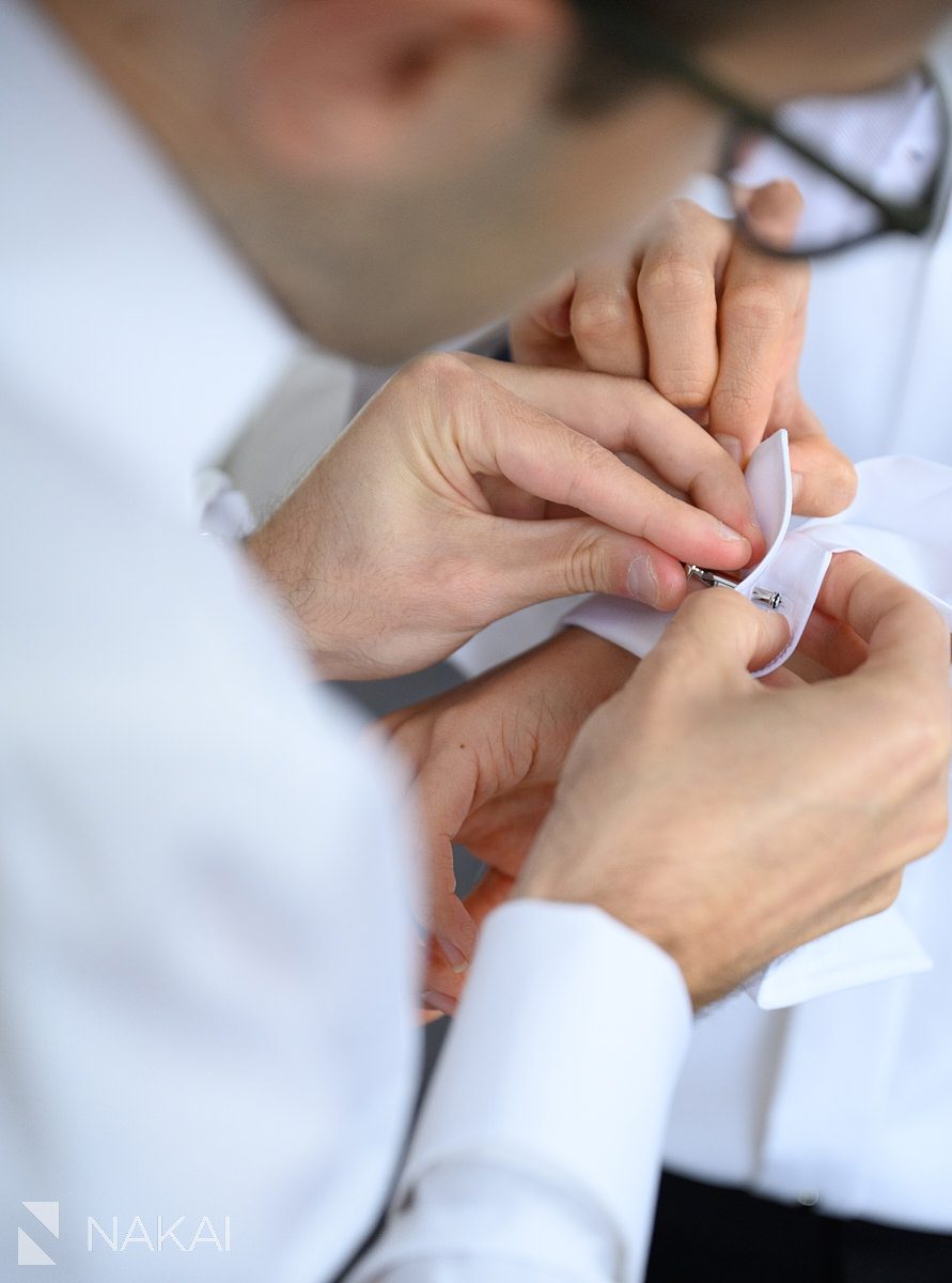 cufflinks same sex marriage chicago grooms in white shirt