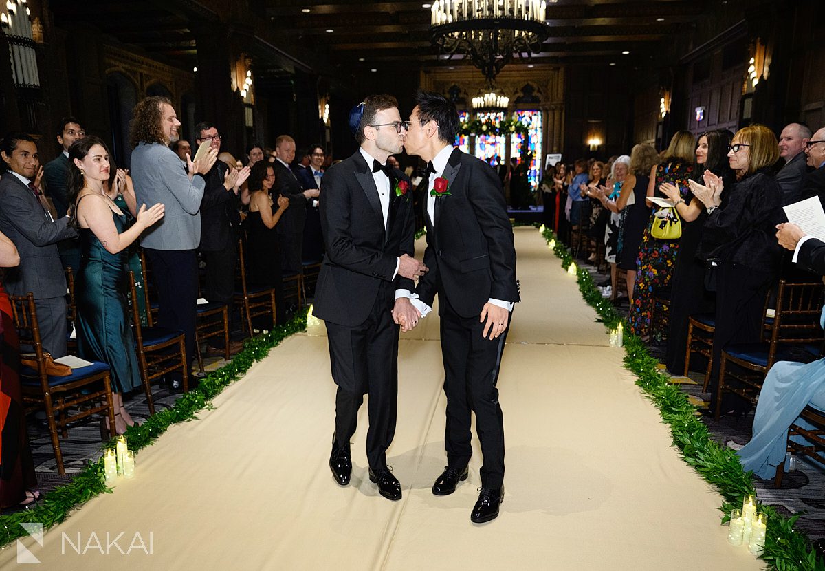 same sex marriage chicago intercontinental magnificent mile two grooms ceremony