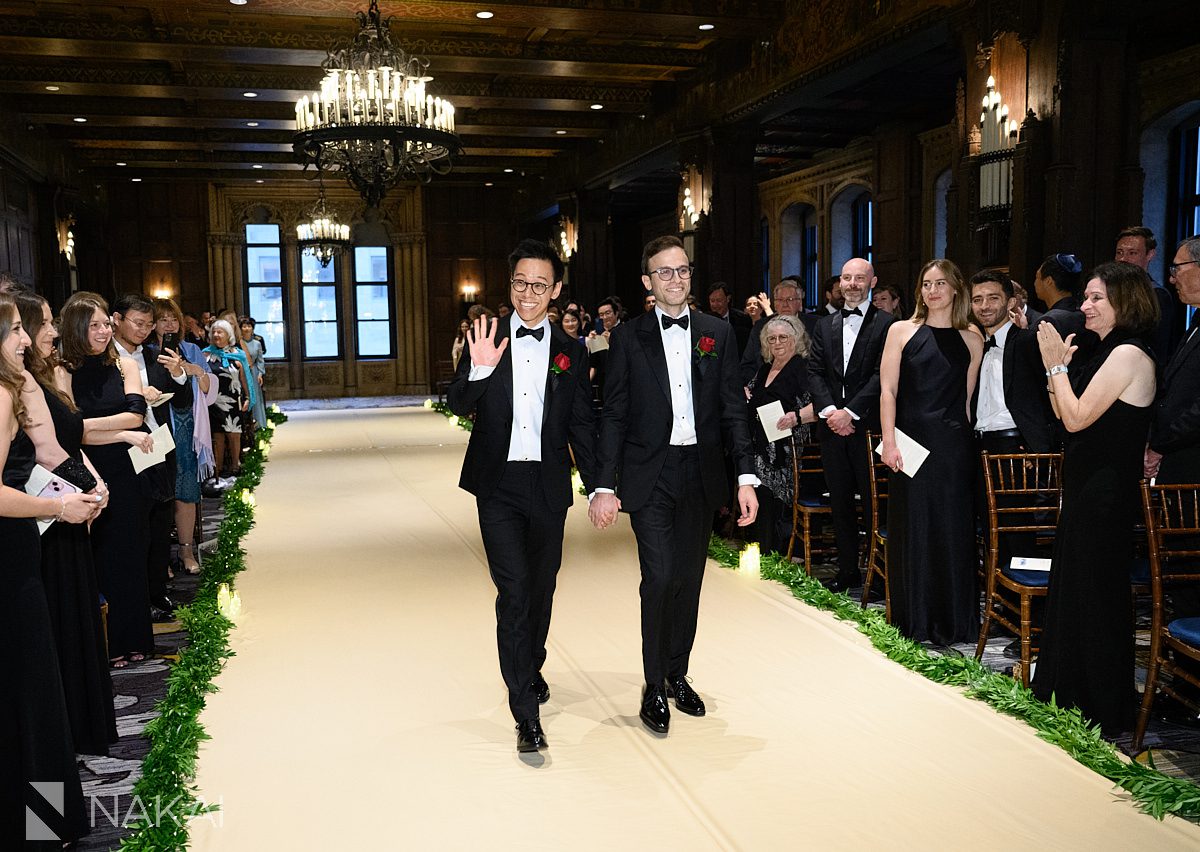 same sex marriage chicago intercontinental magnificent mile two grooms ceremony