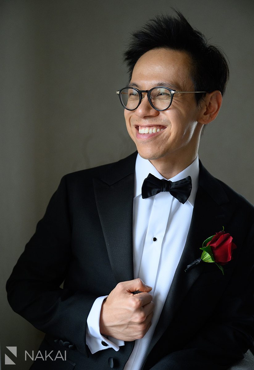 two grooms portrait same sex marriage chicago tuxedo