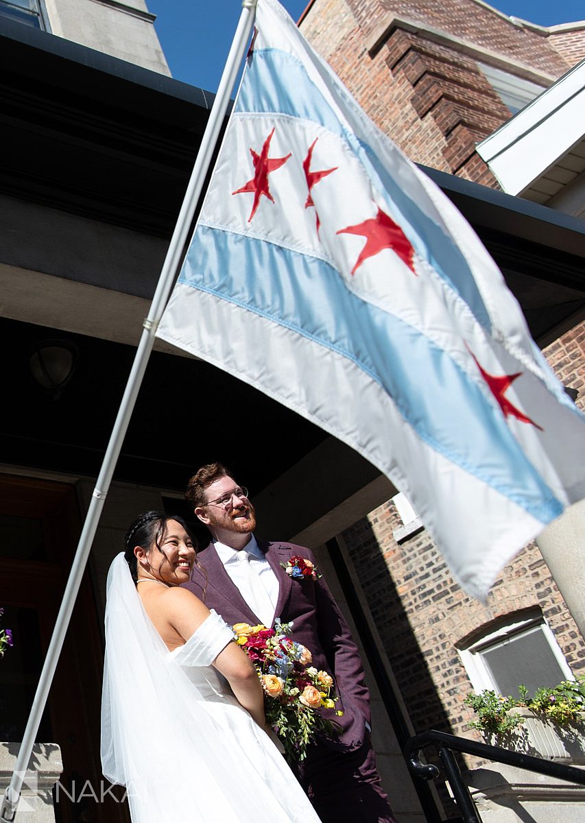 chicago flag wedding photos logan square apartment