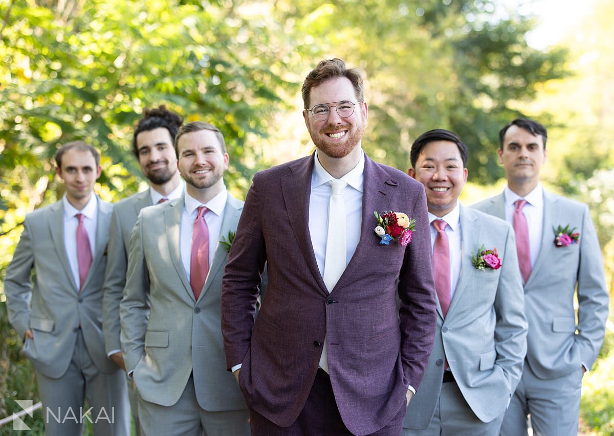 Chicago montrose beach wedding pictures bridal party