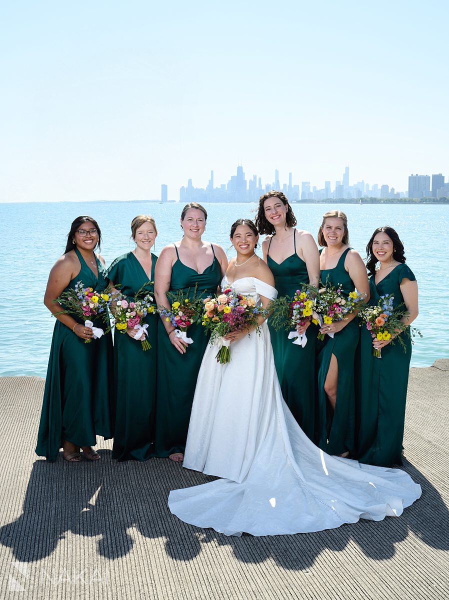 montrose beach wedding pictures bridal party