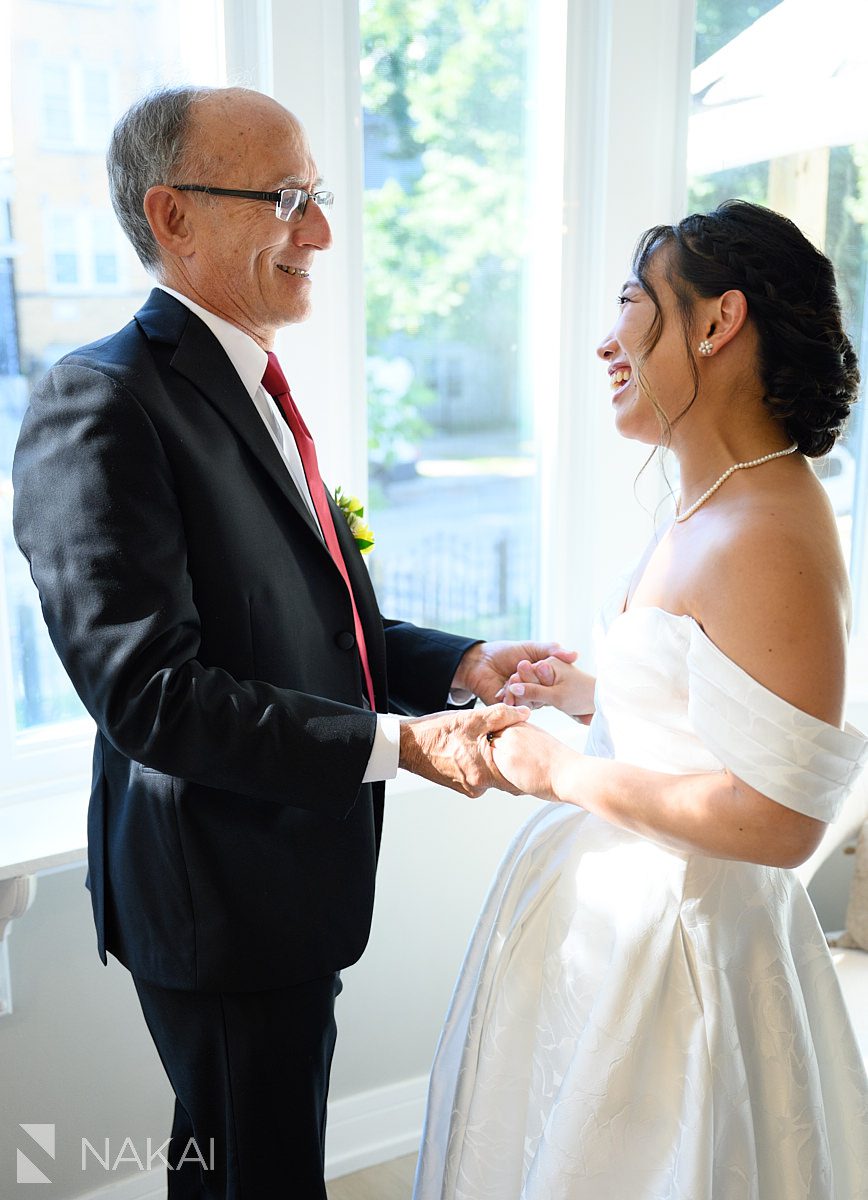 father of bride 1st look wedding photos