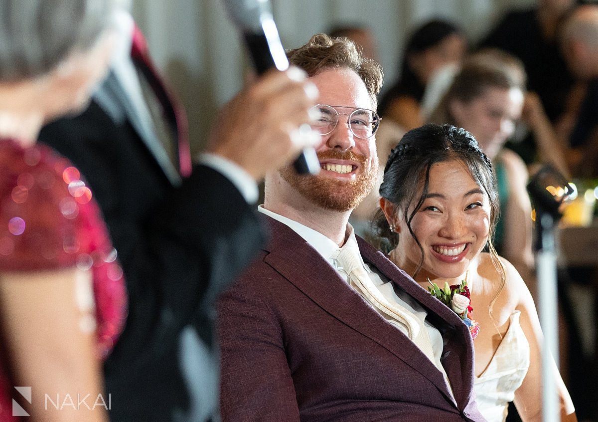 greenhouse loft wedding reception photos parents toast