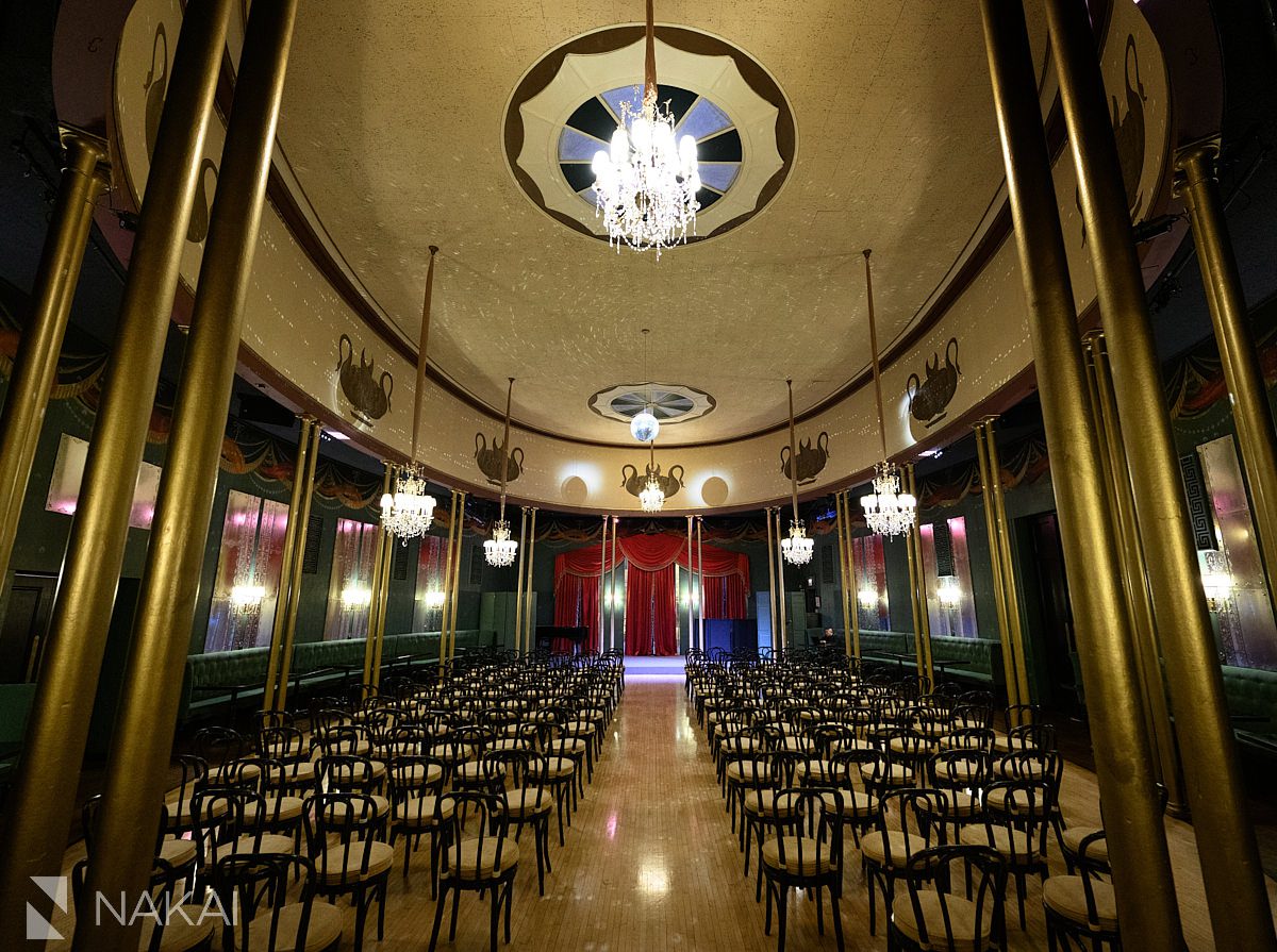 the casino club chicago wedding ceremony room shot