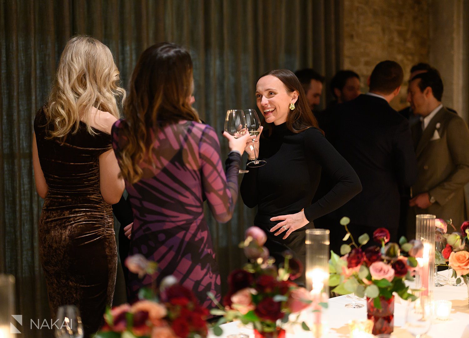 chicago oriole private dining ladies laughing during cocktails