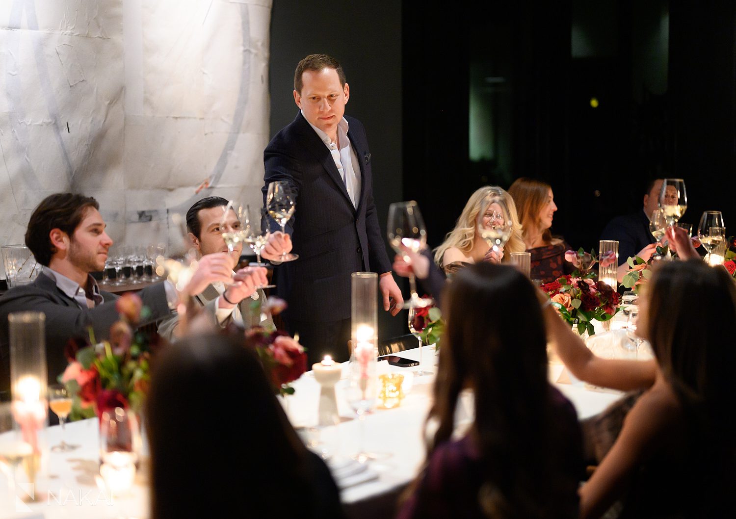 chicago oriole private dining room photo with toast and cheers