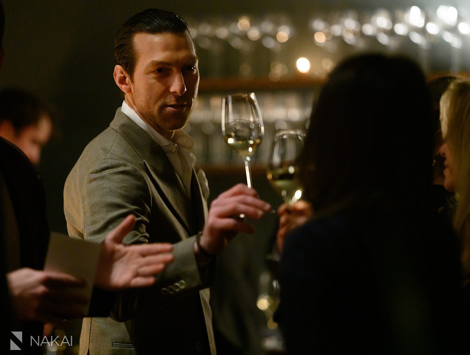 oriole chicago private dining cheers during cocktails