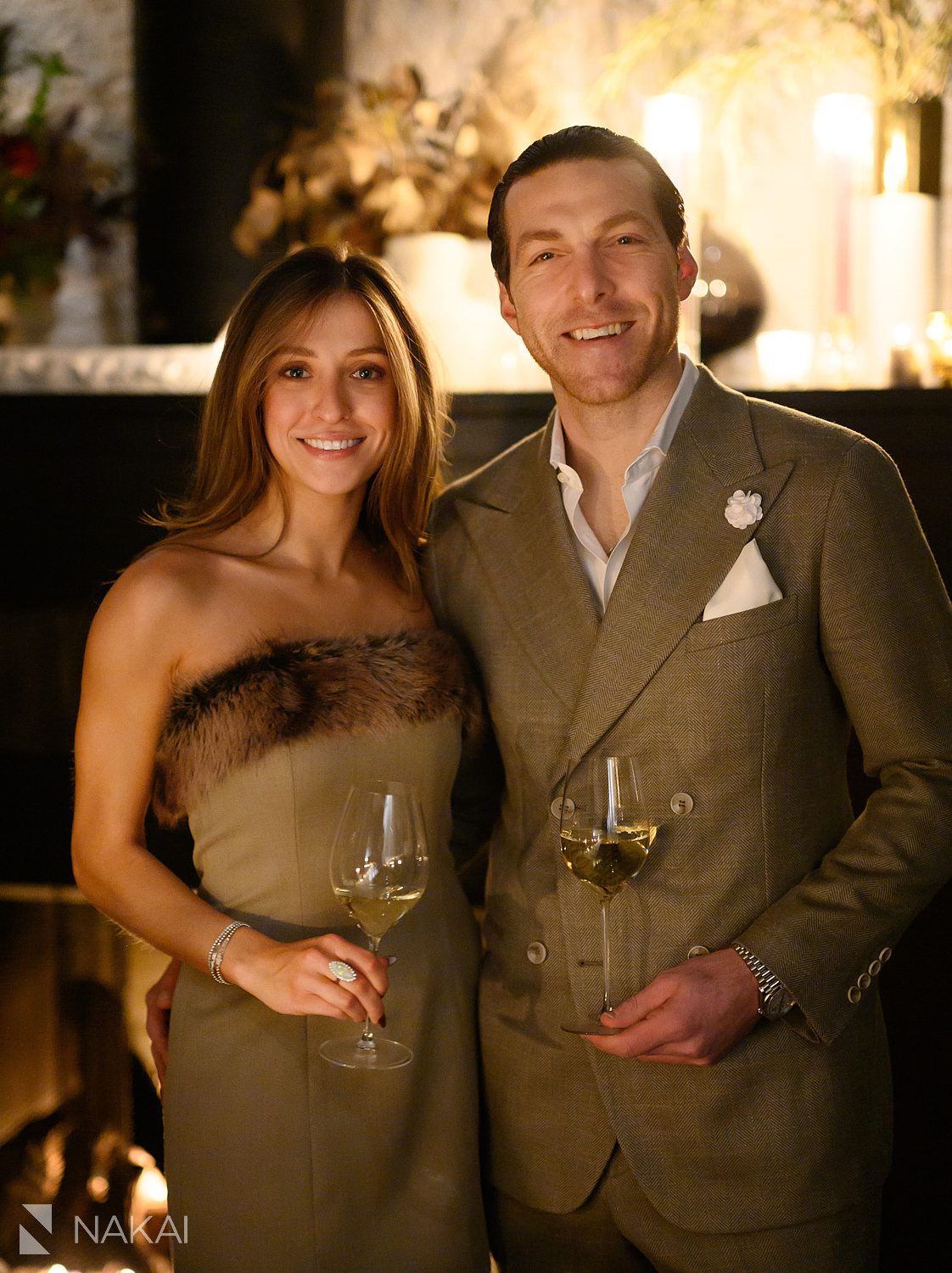 oriole chicago private dining smiling couple together