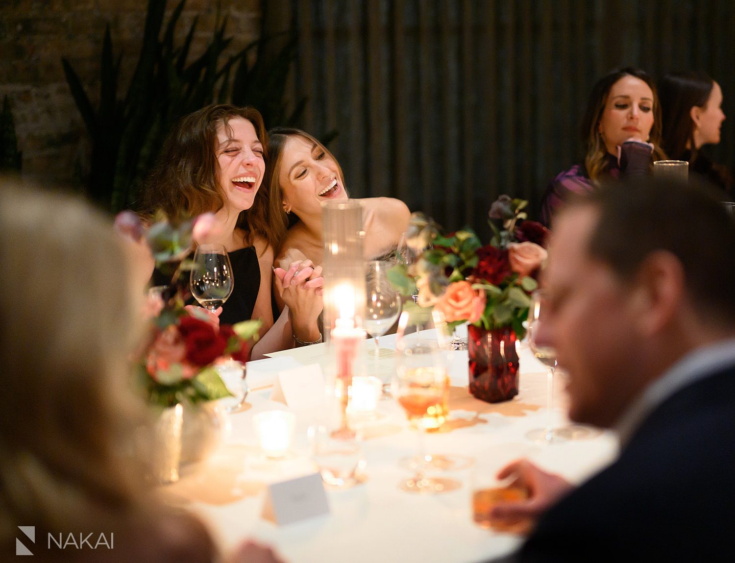women laughing during private dining chicago event