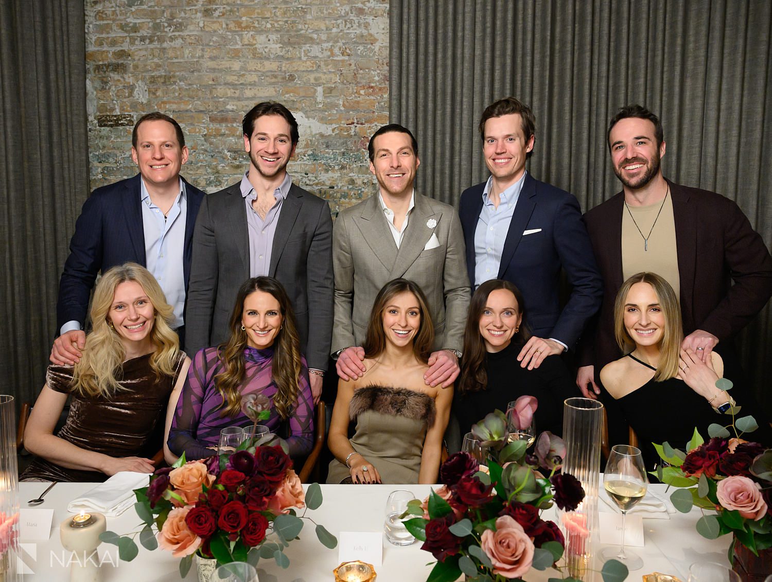 Group photo private dining chicago at Oriole