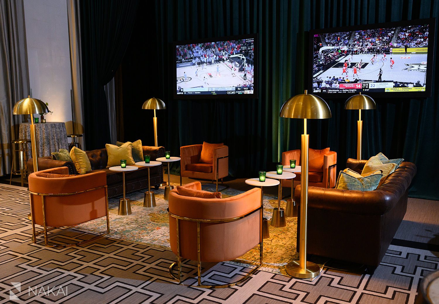 langham chicago st patricks day party lounge area