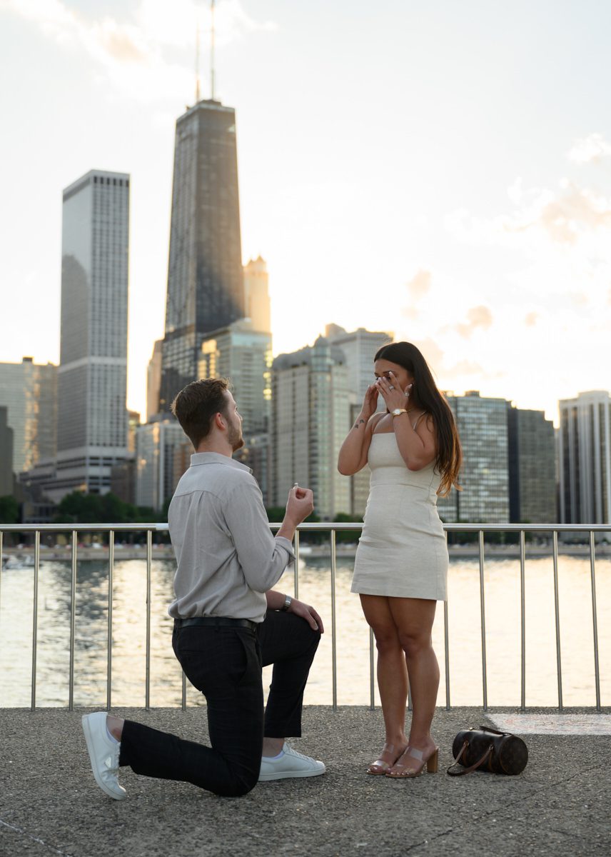 wiping tears at fake out suprise proposal