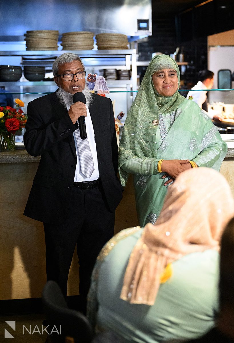 south asian parents giving toast