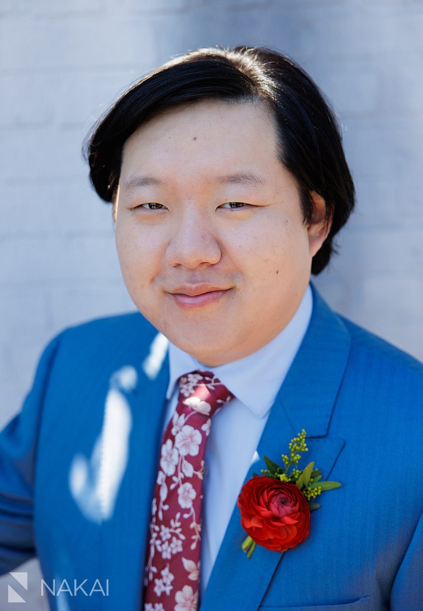 photo of groom on rooftop